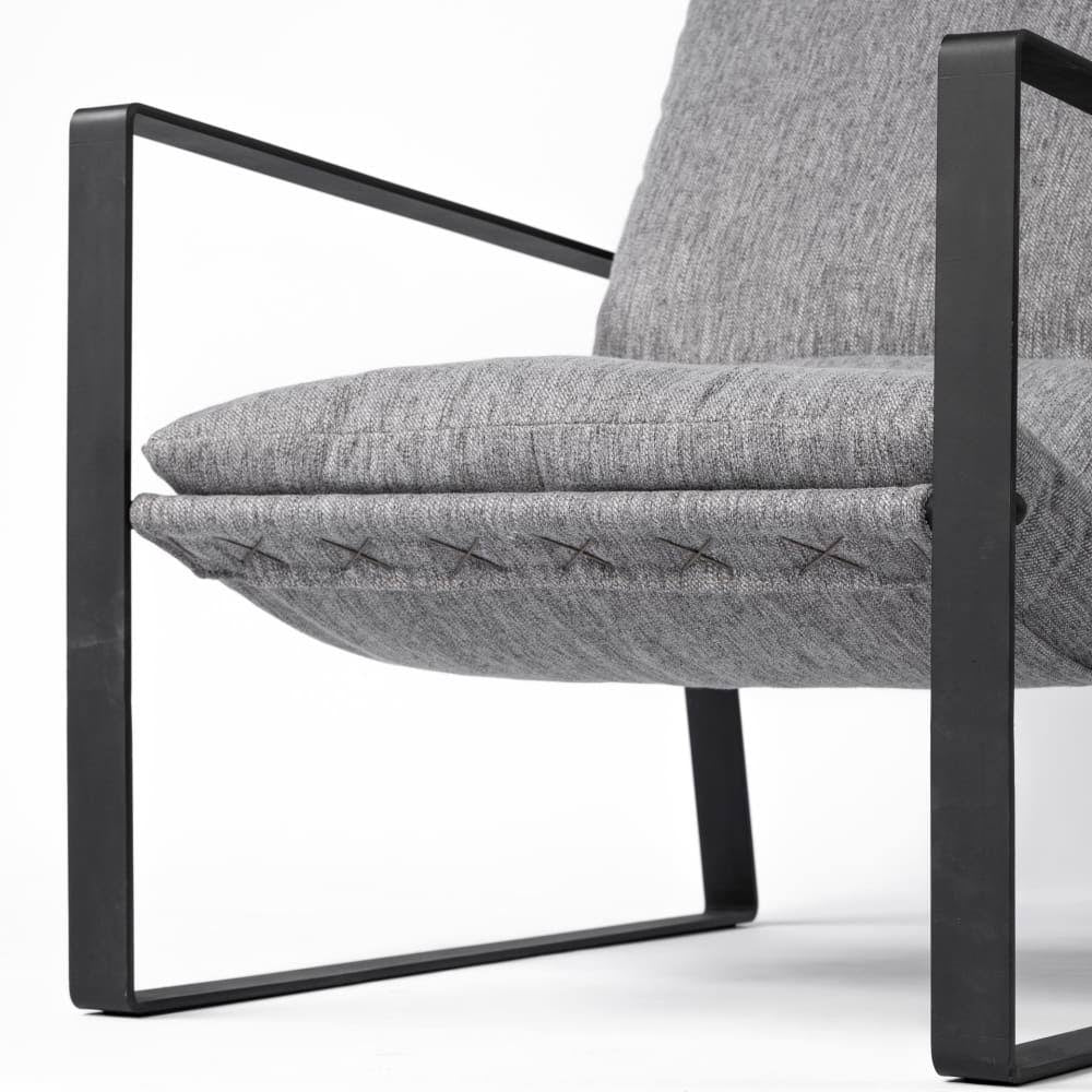 Castlerock Gray Metal Frame Sling Accent Chair S832798