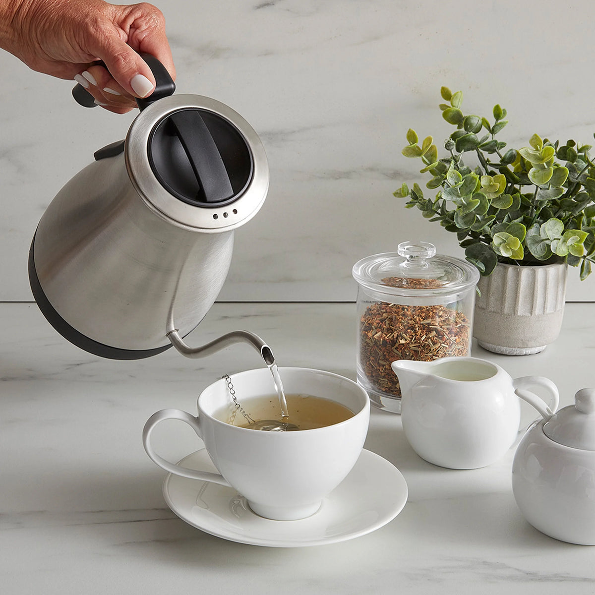 Digital Electric Gooseneck Kettle Brushed Stainless Steel L288082