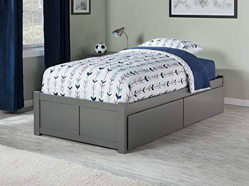 Platform Bed with Footboard & Storage Drawers Y452