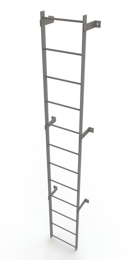 Safety Yellow 8-Rung Fixed Steel Ladder V869848