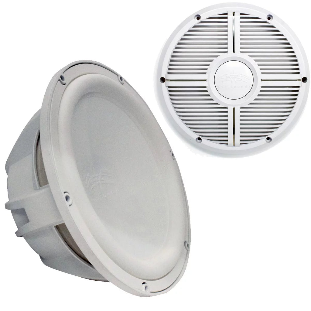 White 12" 2 Ohm Subwoofer & Grill R3073
