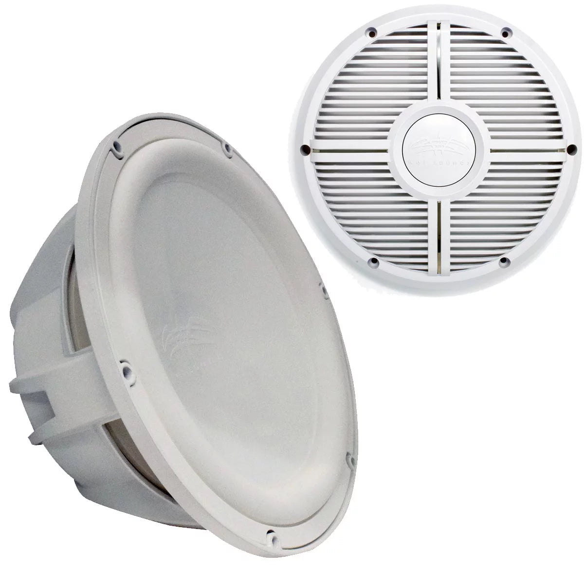 White 12" 2 Ohm Subwoofer & Grill R3073
