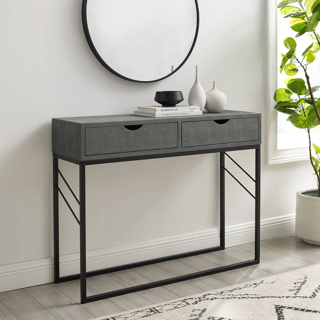 Gray 2 Drawer Entry Table V91608