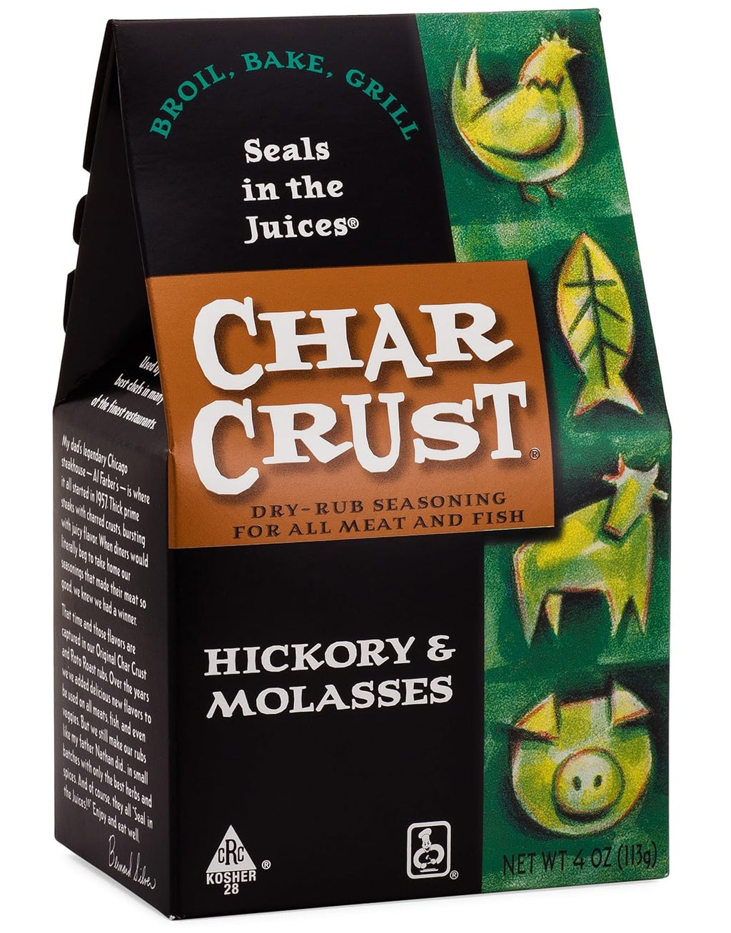 Dry-Rub Seasoning, Hickory and Molasses, 4 Oz V37857