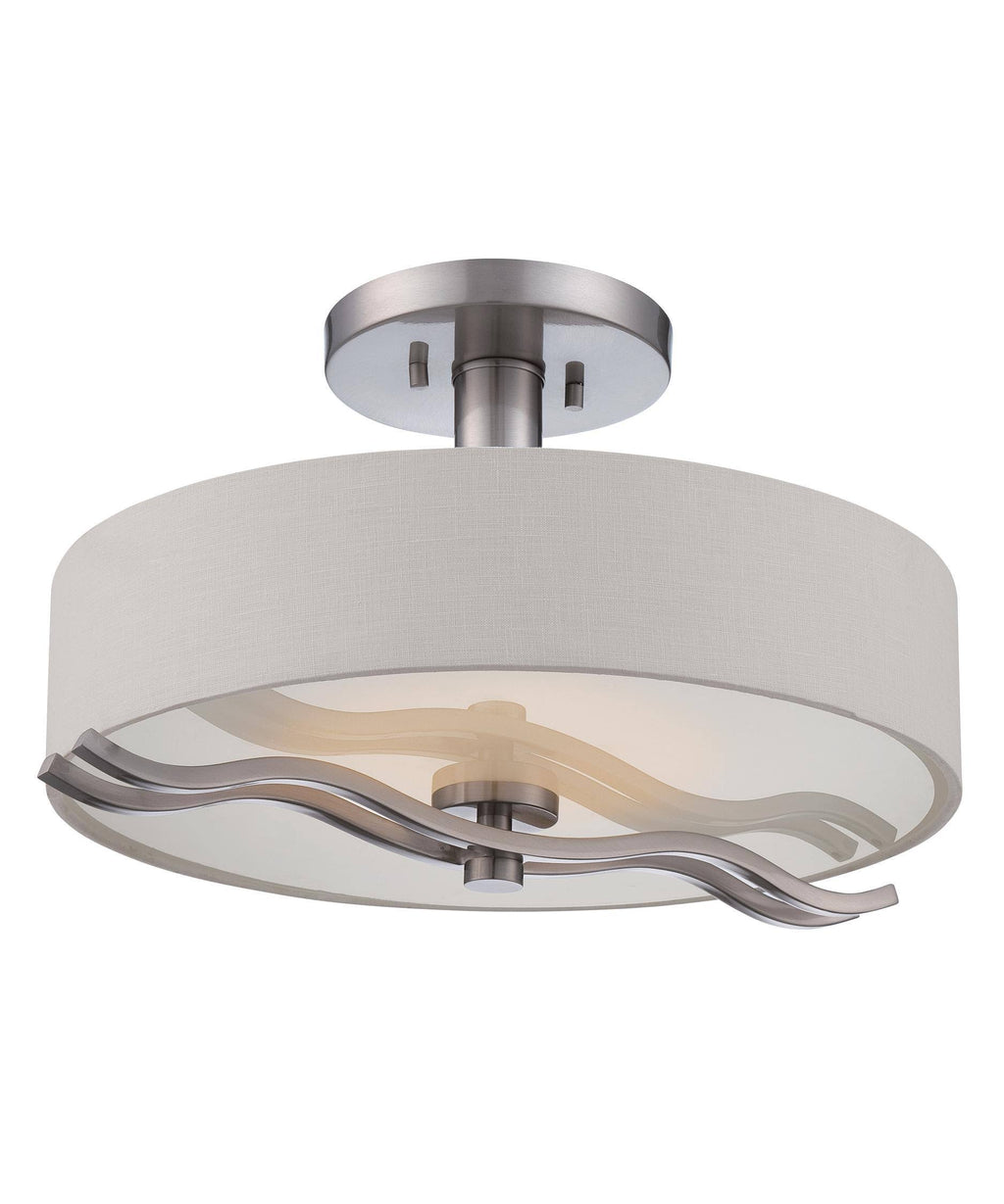 Nickel LED Semi Flush Light Y210562