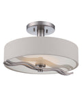 Nickel LED Semi Flush Light Y210562