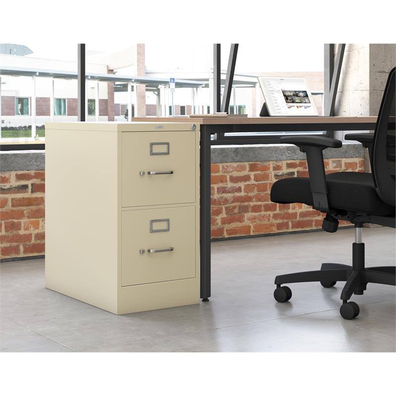 Vertical 2 Drawer Letter File Cabinet in Putty O99844