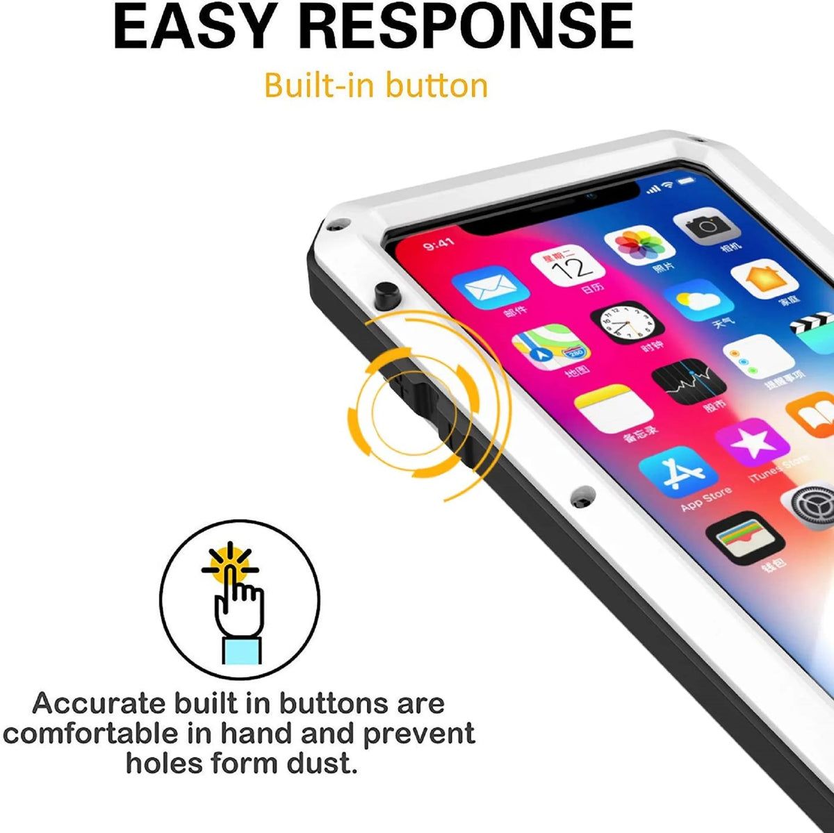 Heavy Duty Shockproof Aluminum Metal Case for iPhone 6 Plus J6616