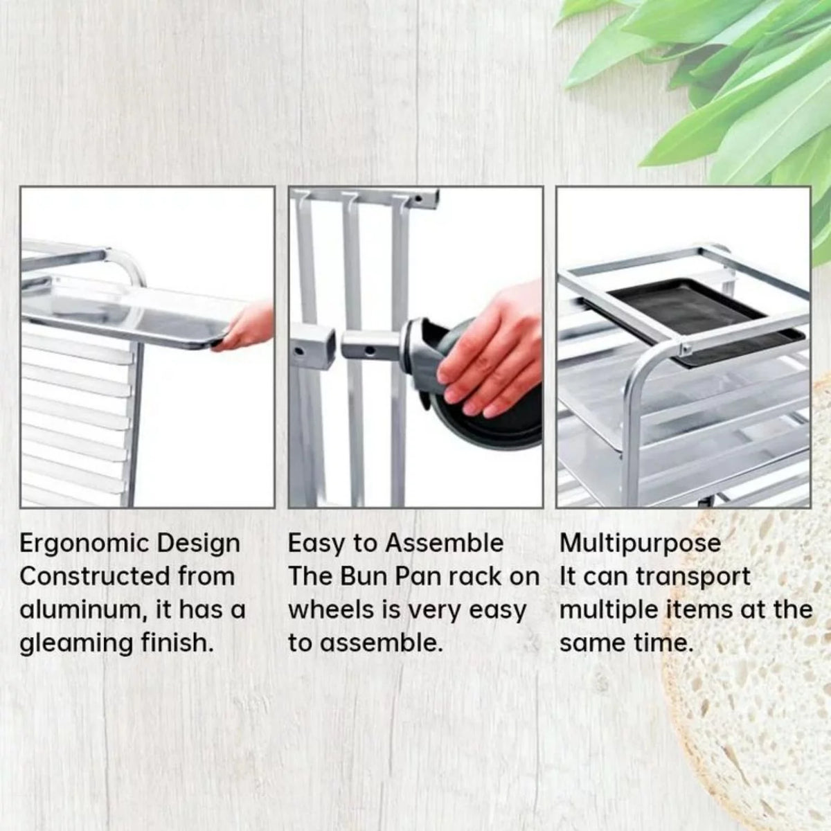 25 Tier Aluminum Bakery Rack with Lockable Wheels T14695