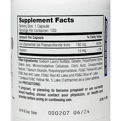 Polysaccharide Iron Complex Caps 100ct R245