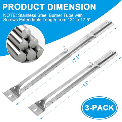4-Pack Stainless Steel Adjustable Grill Burner Tubes L569