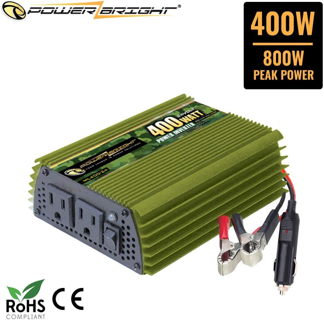 400 Watt 24V Modified Sine Wave Power Inverter with Dual 110V AC Outlets W712