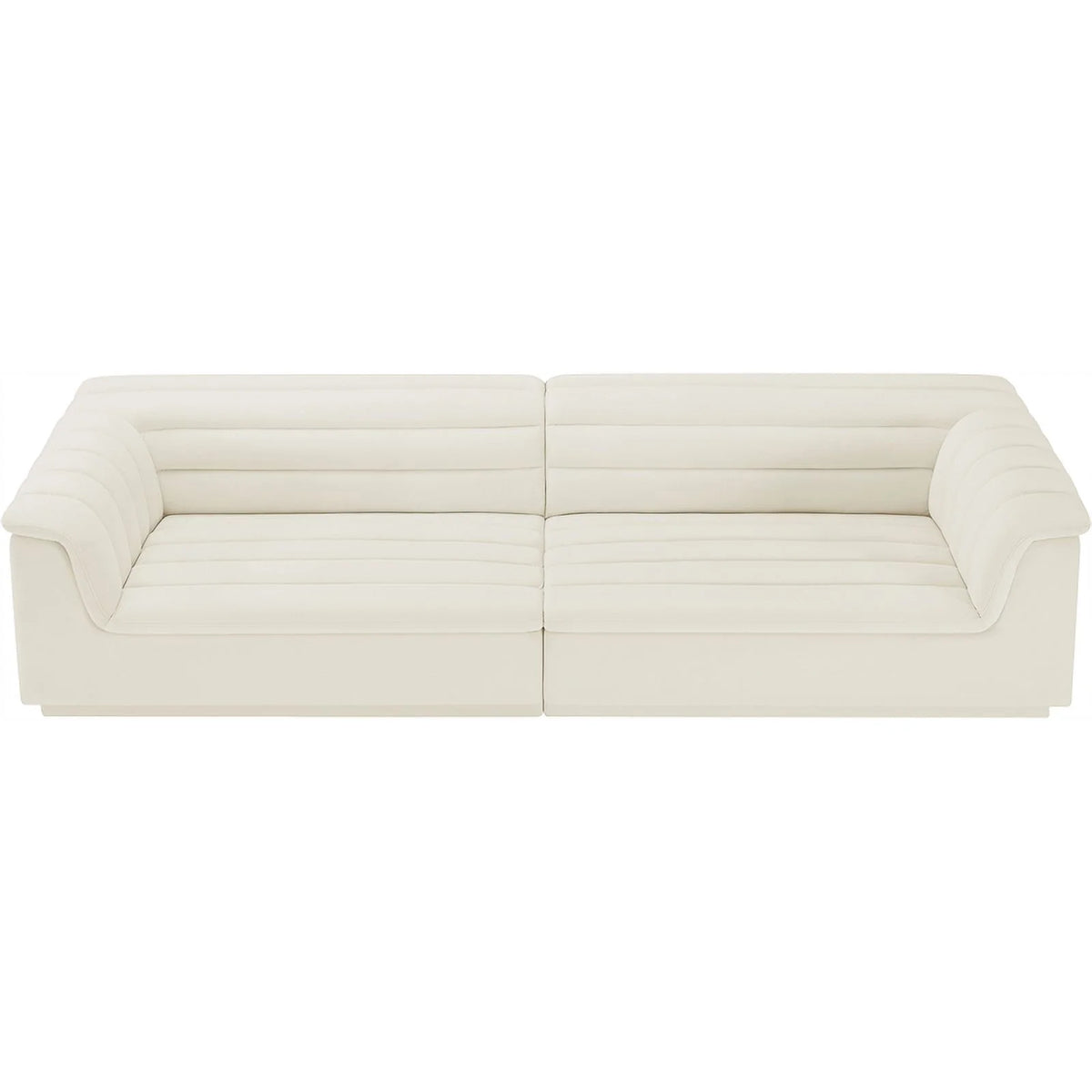 Cream Velvet Modular Sofa Z4478