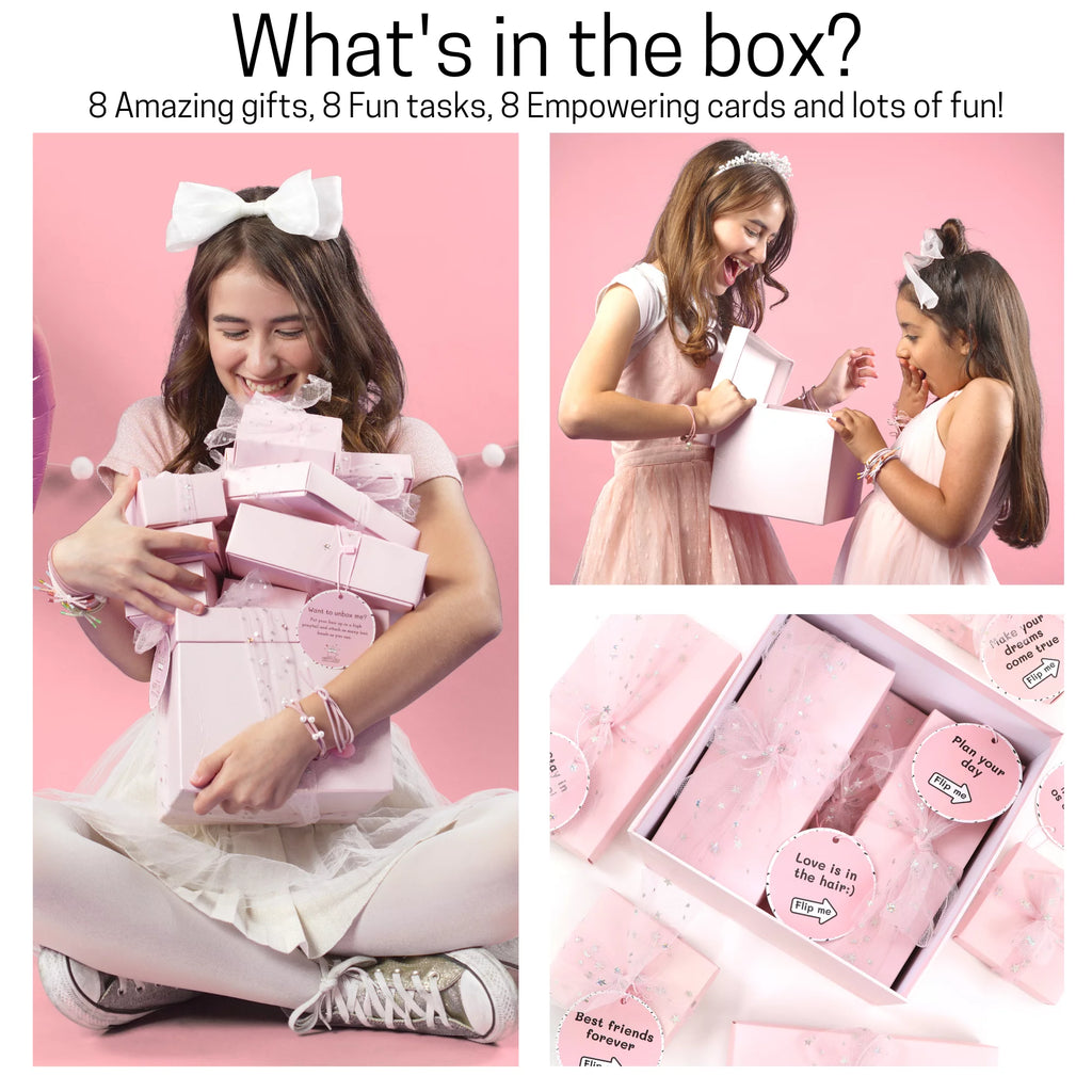 Pink 8 Wrapped Gifts in 1 Box Q180914
