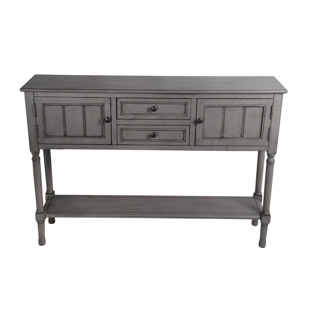 Gray Wooden Sideboard with 2 Drawers and 2 Door Cabinets D5793