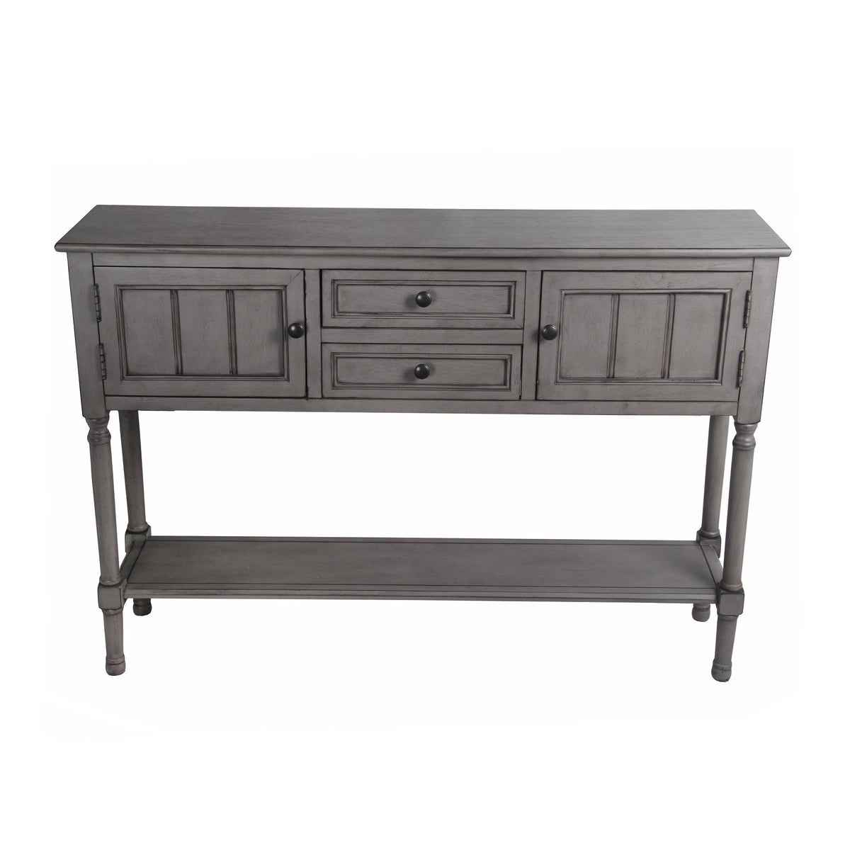 Gray Wooden Sideboard with 2 Drawers and 2 Door Cabinets D5793