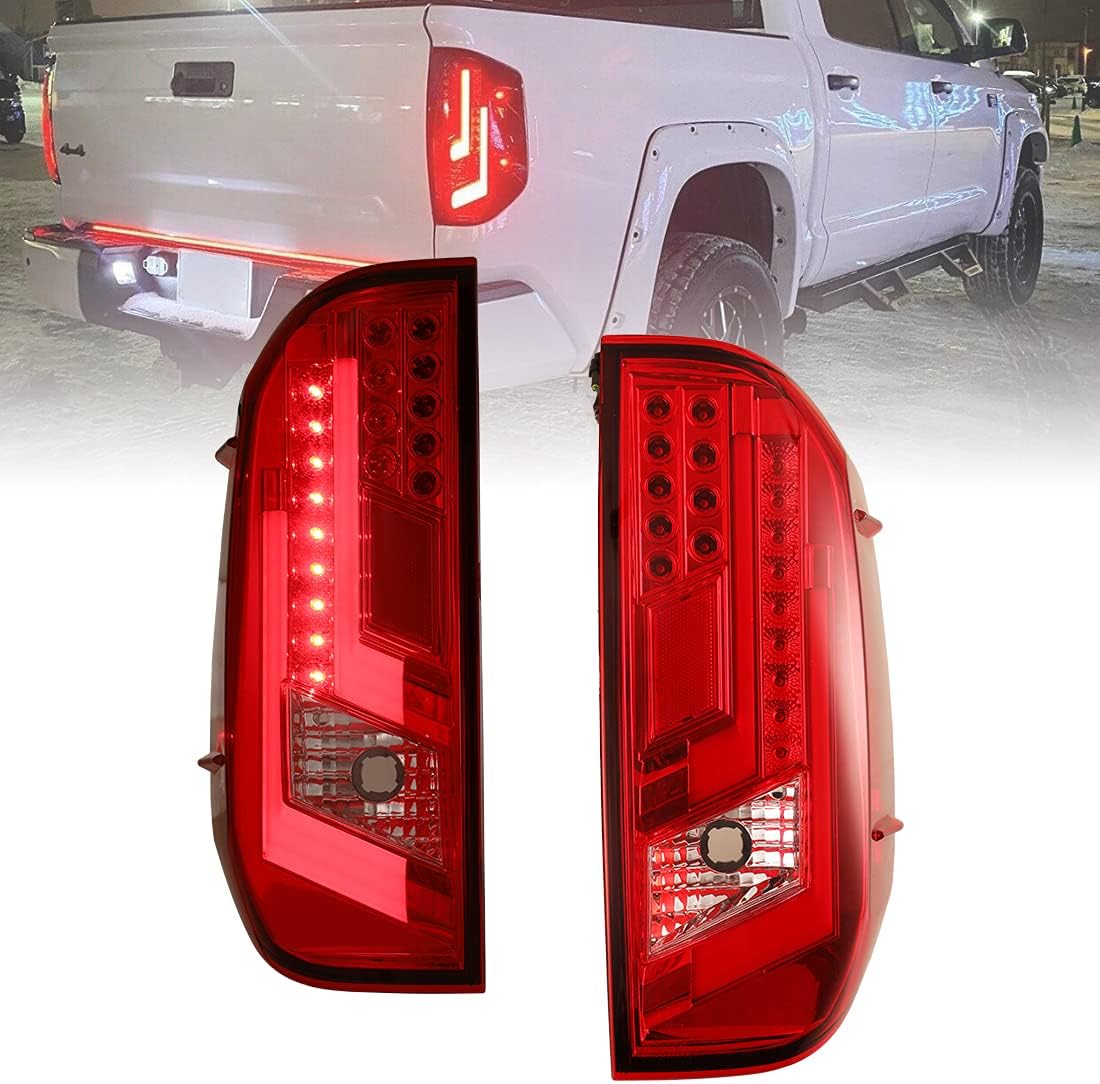 Tail Lights for Toyota Tundra 2014-2020 Clear Lens Red A819