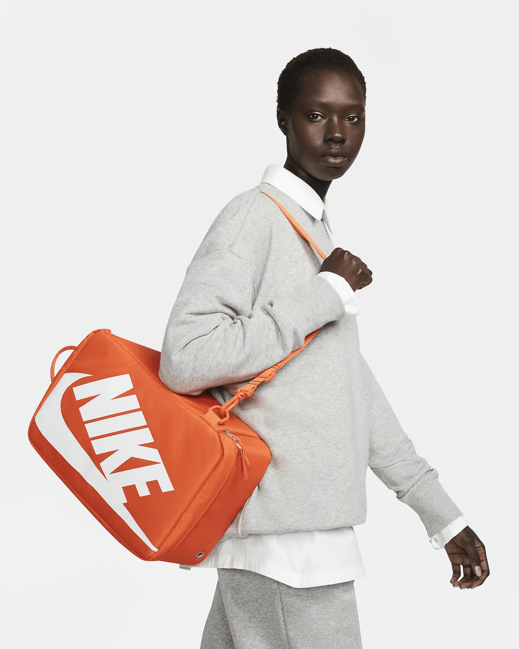 Orange White Shoe Box Bag 12L A47019