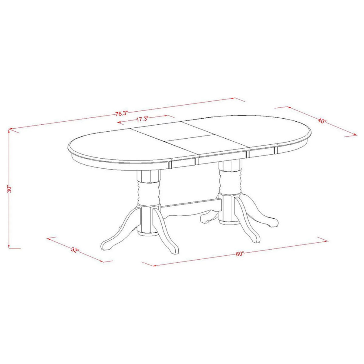 Oak Dining Table with Storage Leaf B56468