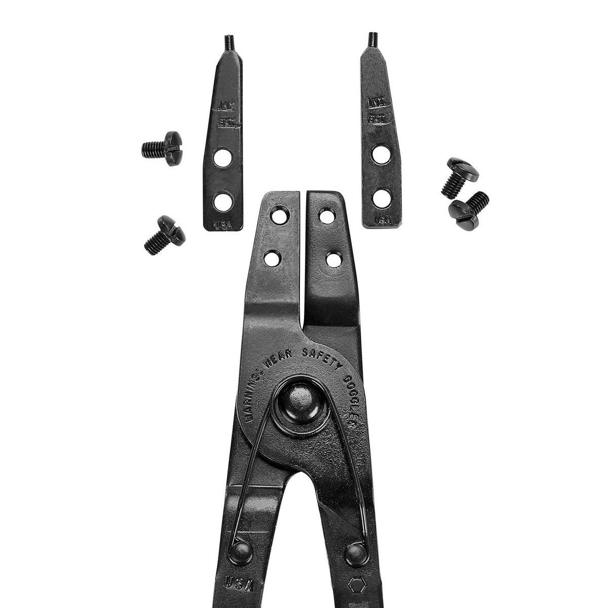 Ratcheting Retaining Ring Pliers Set with Replaceable Tips, 2-Piece I132