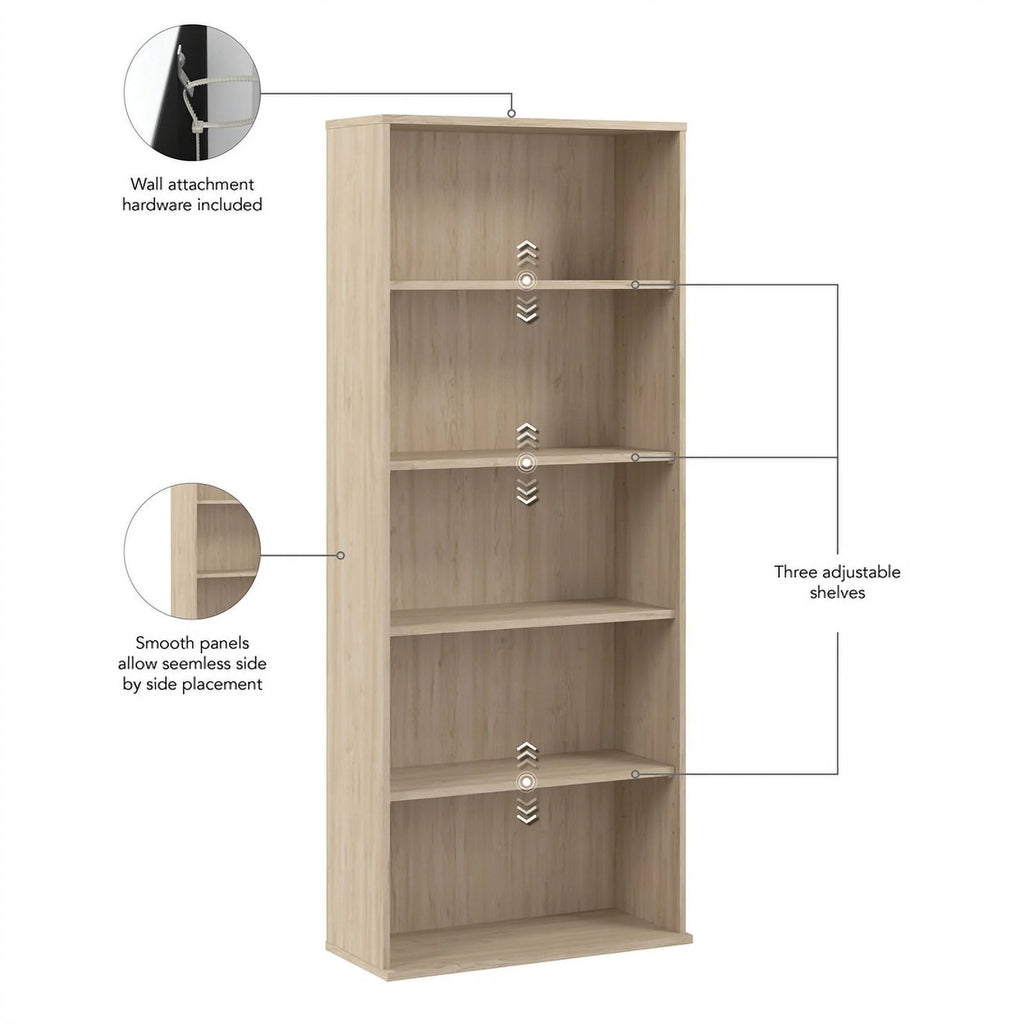5 Shelf Engineered Wood Bookcase Z87482