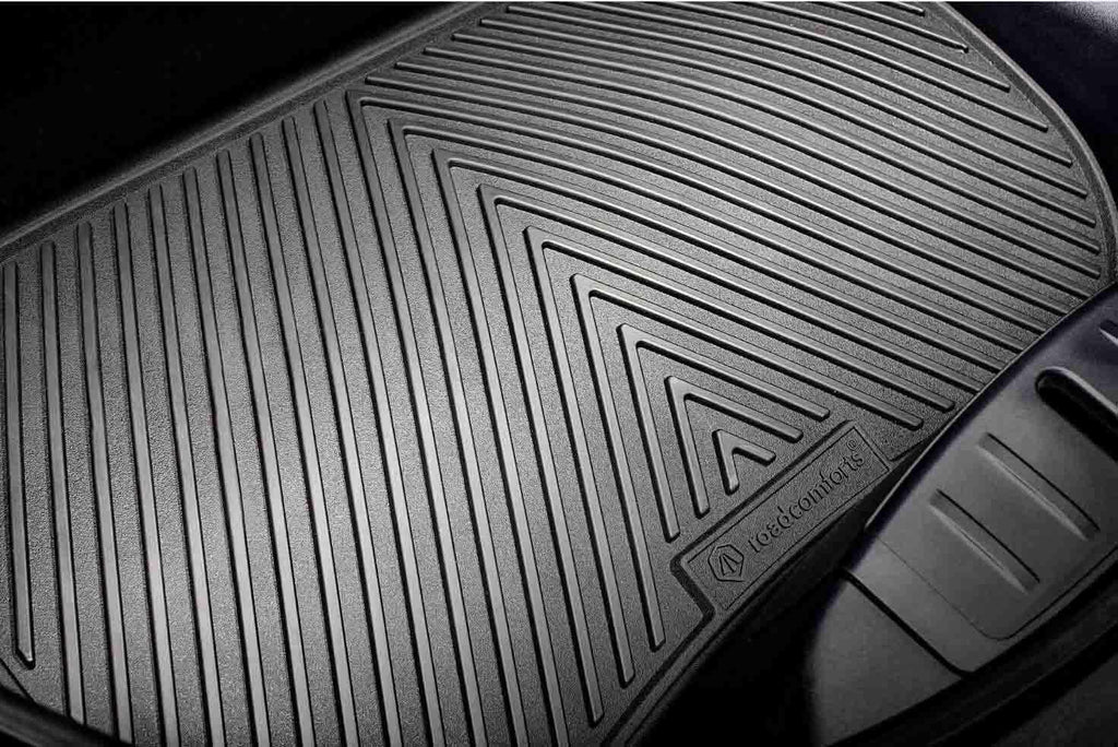 Front Trunk Mat + Storage Mat All Weather Mats (2pcs) (Black) Pack of 2 P8243