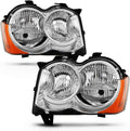 Jeep Grand Cherokee Factory Headlights Headlamps Driver + Passenger Side W82234