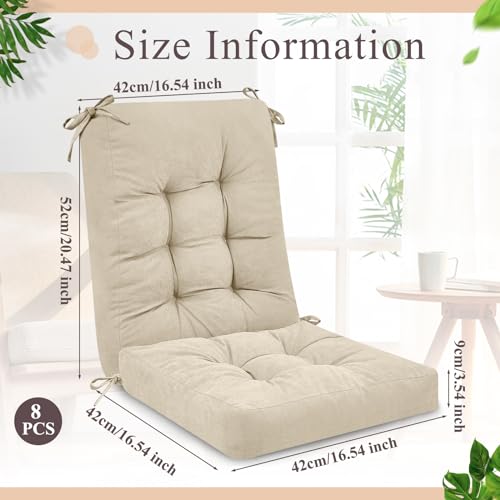 Beige 4 Sets Outdoor Patio Chair Cushions F3242