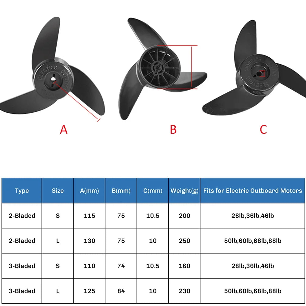 Electric Outboard Motor Propeller Kit Y4784