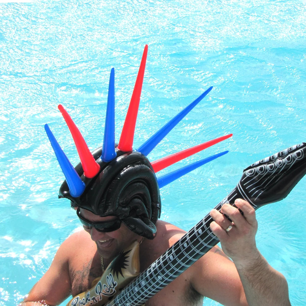 24" Inflatable Mohawk Helmet Pool Float Toy X7083