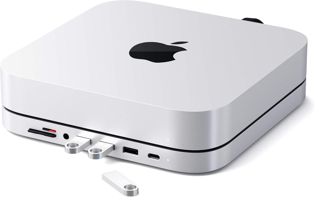Type-C Aluminum Stand & Hub with USB-C Data Port, Micro/SD Card Readers, USB 3.0 & Headphone Jack Port Z588157