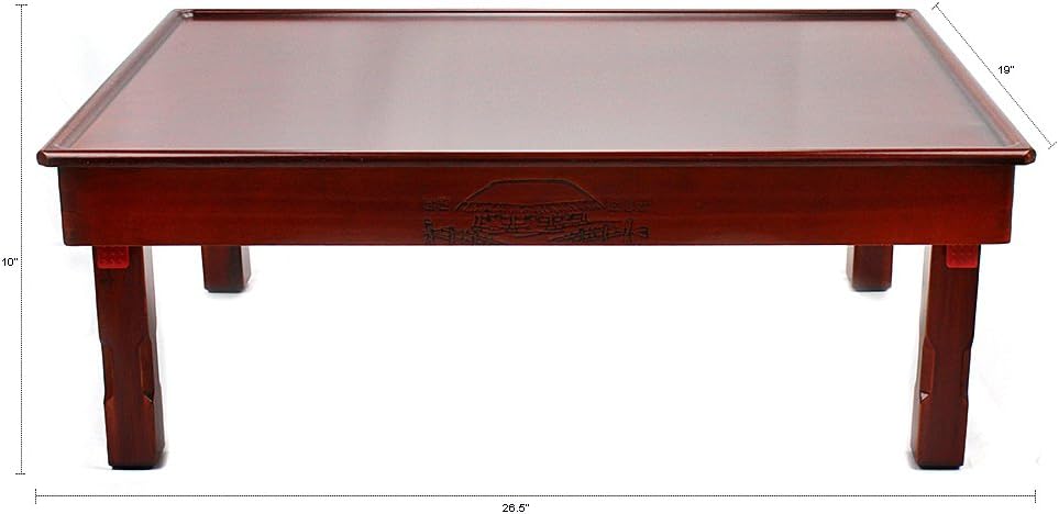 Multi Folding Wooden Tea Table, Brown, Pack of 2 L383306