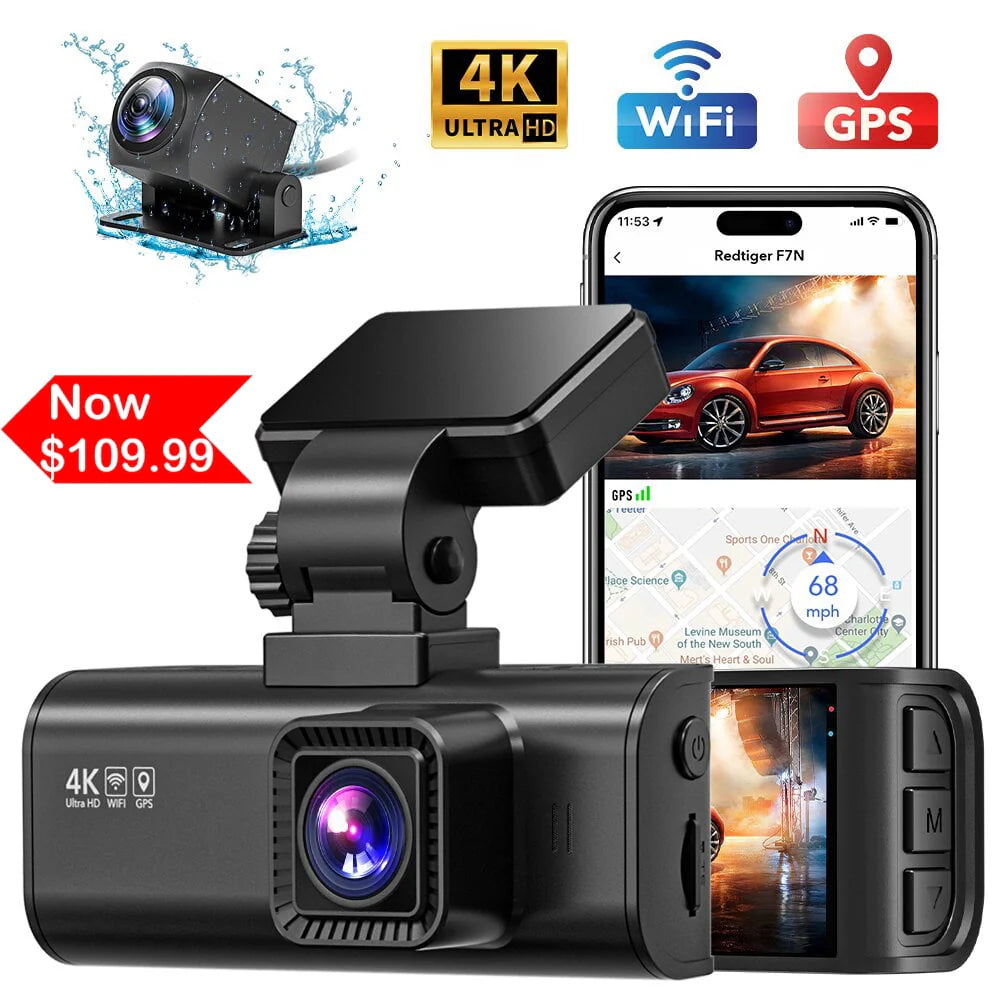 4K Dash Cam with WiFi GPS Night Vision X24259