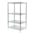 Chrome Wire Shelving Unit, 4 Shelves C135