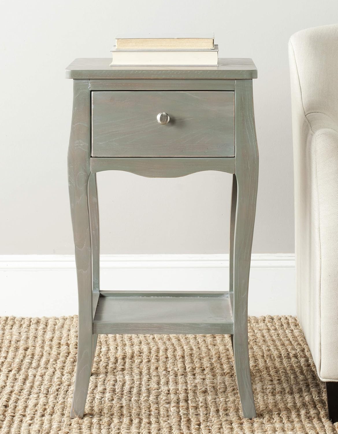 French Grey End Table Q346034
