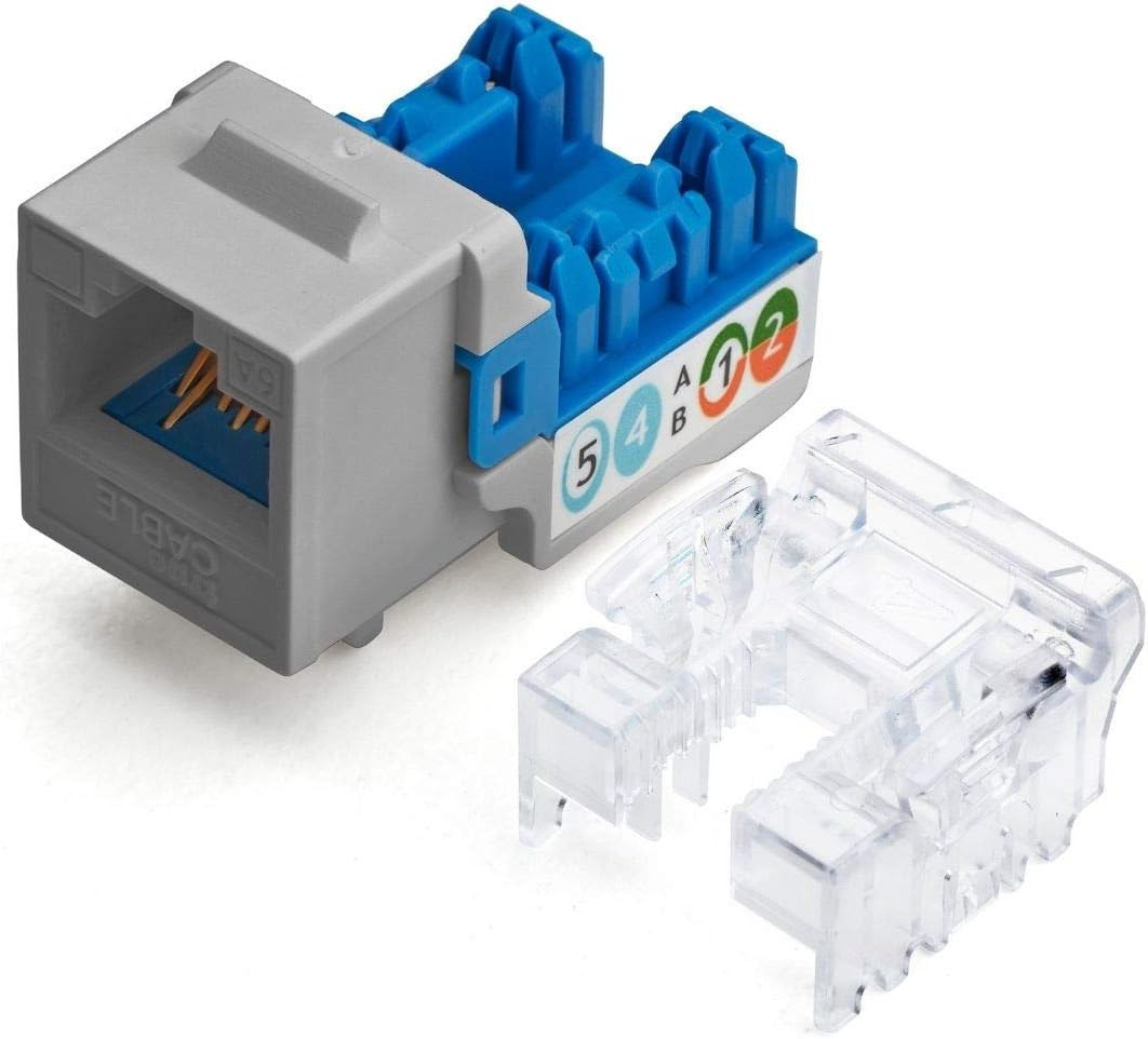 White Cat6A Keystone Jack 24 Pack W617
