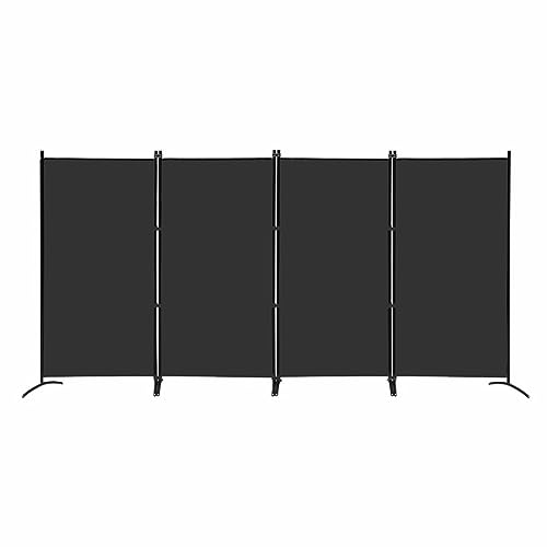 Black 3 Panel Folding Privacy Screen C443