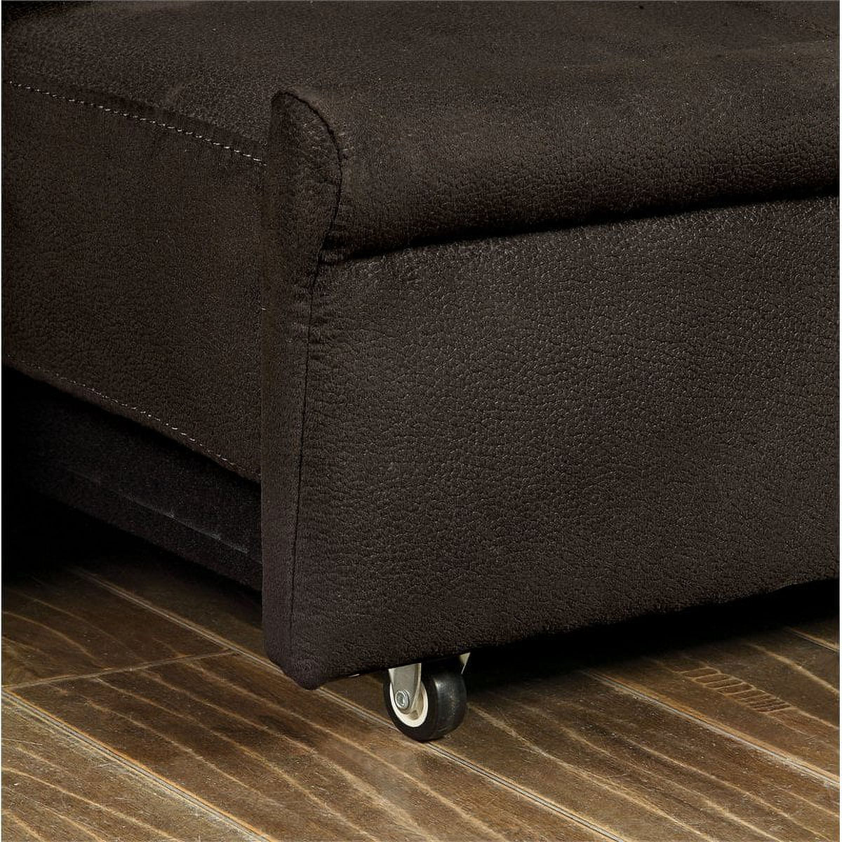 Brown Fabric Convertible Sofa Z366