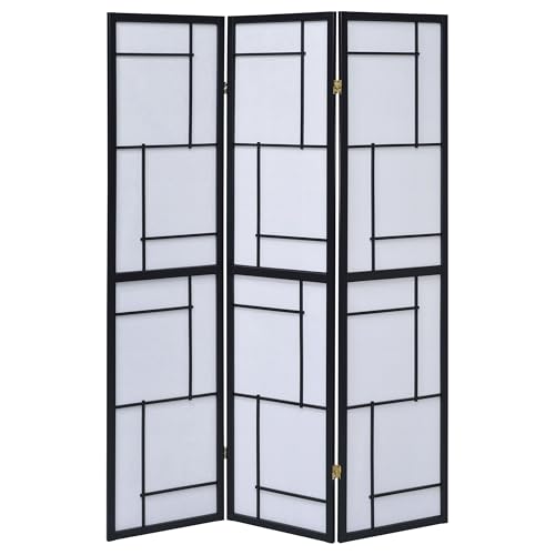 Solid Wood 70-Inch 3-Panel Folding Shoji Screen Room Divider H648