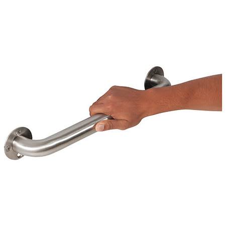 Ligature Resistant Grab Bar, 18 in, Silver C765