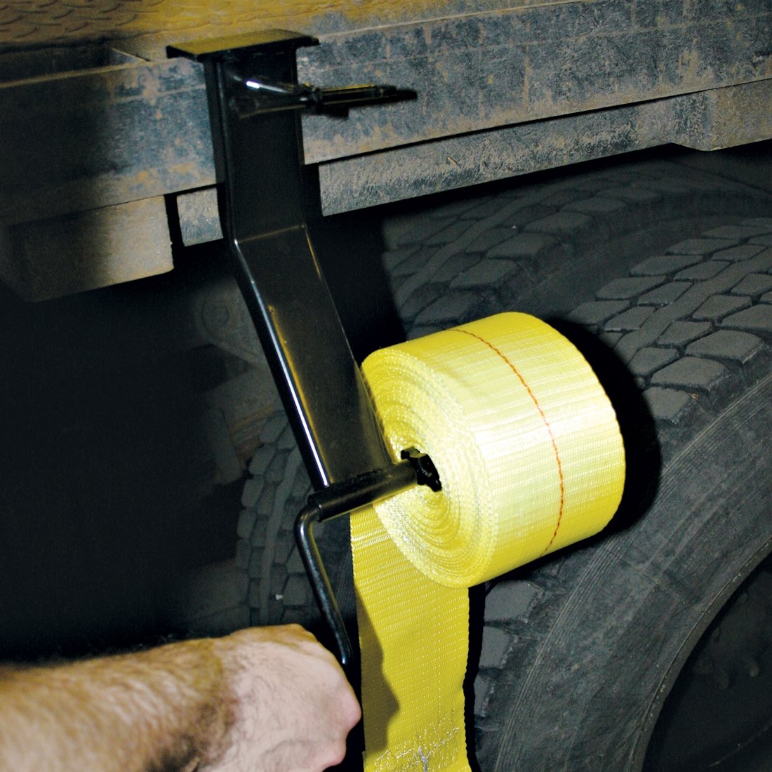 Flat Hook Winch Strap Kit 4 Inch x 30 Foot Yellow 5,000 Pound Safe Working Load L503173