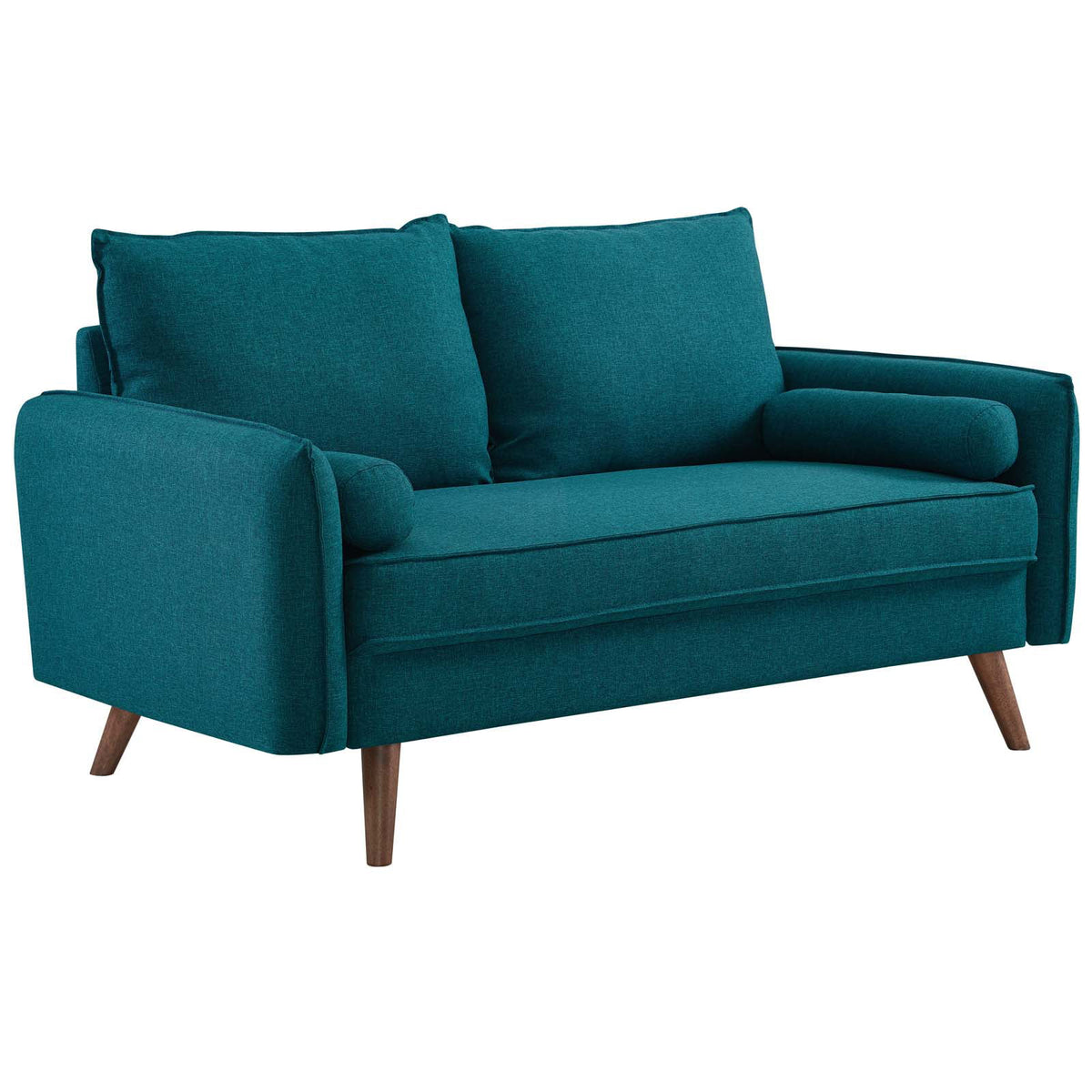 Teal Upholstered Fabric Loveseat B202791