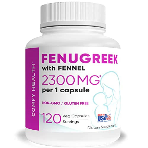 Fenugreek Capsules With Fennel, 2300mg, 120 Count V6725