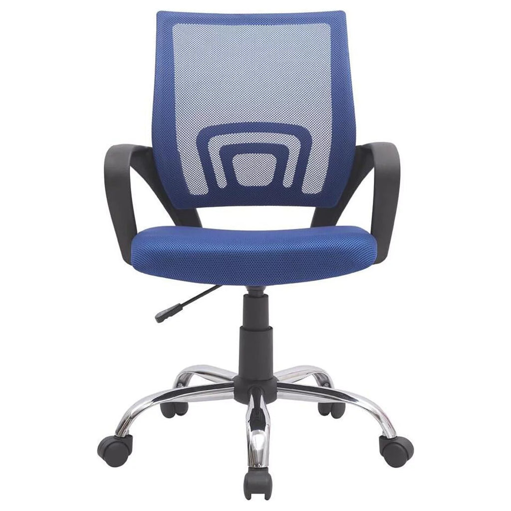 Blue Mesh Adjustable Office Chair with Lumbar Support T389