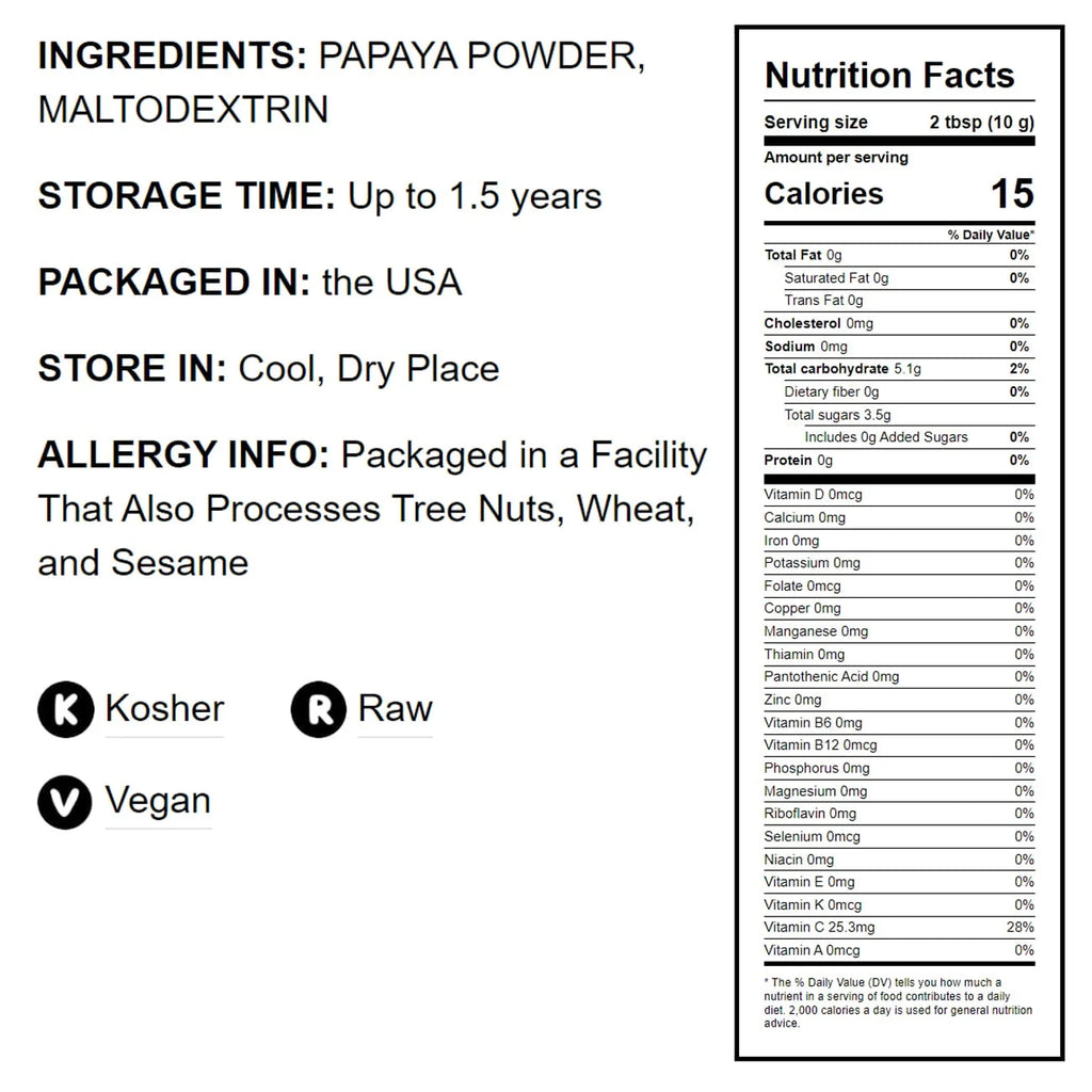 Papaya Powder 1.5 Pounds O524