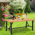 Wooden Picnic Table with Iron Legs A21273