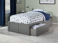 Platform Bed with Footboard & Storage Drawers Y452