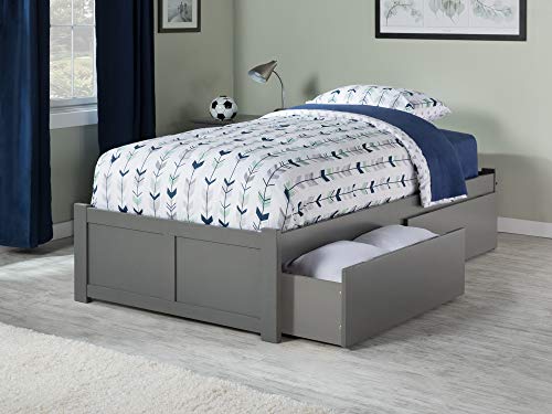 Platform Bed with Footboard & Storage Drawers Y452