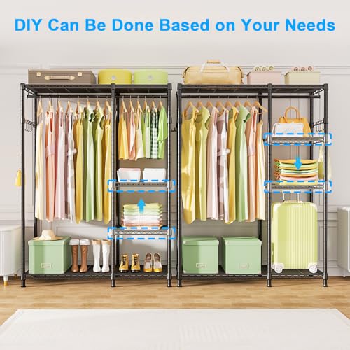 White Heavy Duty Freestanding Clothes Rack I53115