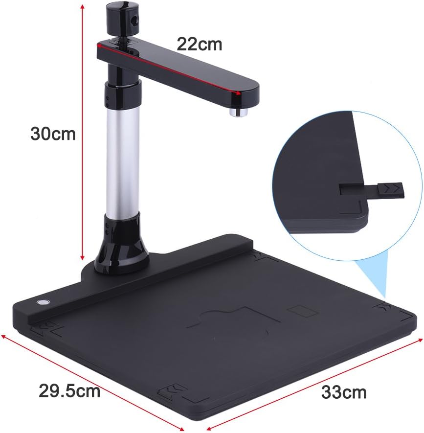 Adjustable Dual Lens Document Scanner with OCR Function LED Light A93401